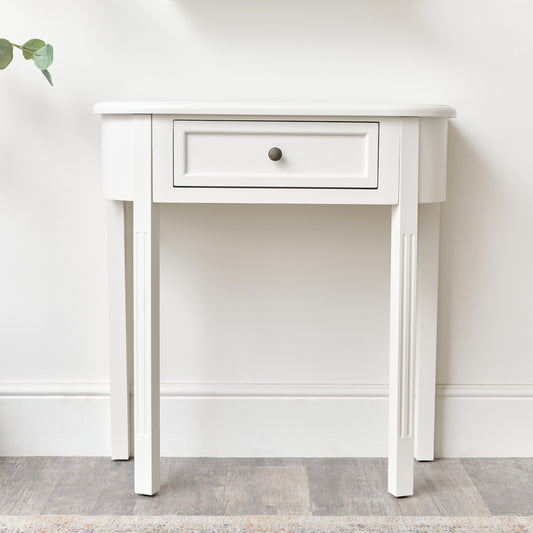 Ivory Half Moon Table - Daventry Ivory Range