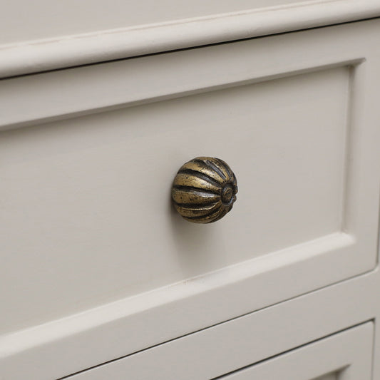 Rustic Round Scalloped Drawer Knob