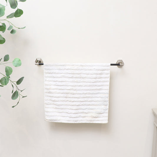 Chrome Silver and Black Towel Rail 64cm