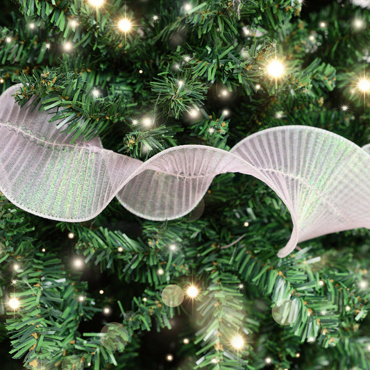 Pink Decorative Ruffle Ribbon - 10cm x 270cm