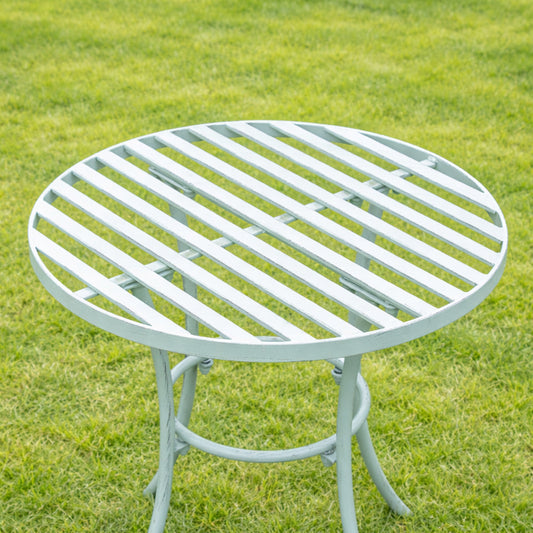 Sage Green Round Garden Side Table - 50cm