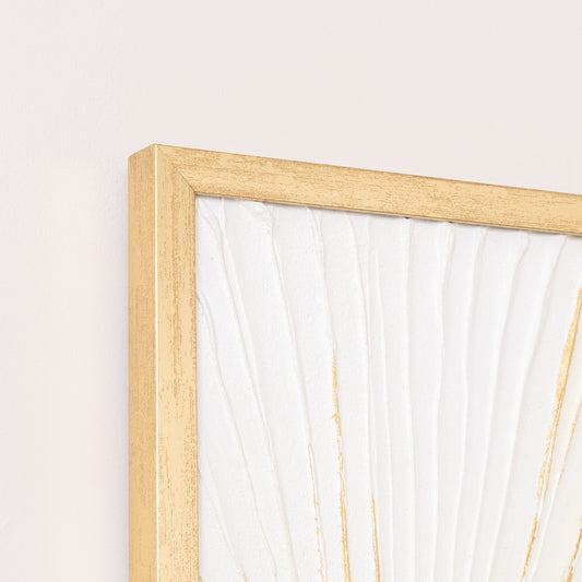 Extra Large Gold Ginkgo Textured Wall Art - 55cm x 80cm