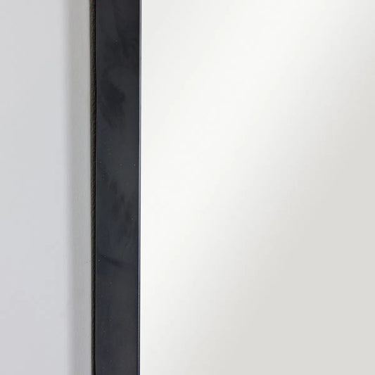 Large Framed Black Arched Mirror 100cm x 60xcm