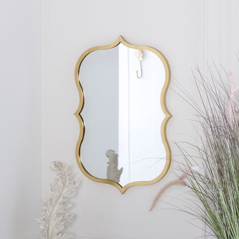 Decorative Gold Wall Mirror 41cm x 60cm