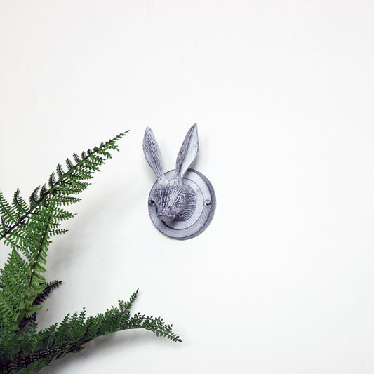  Grey Hare Head Coat Hook 