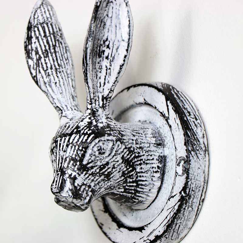 white hare wall hook