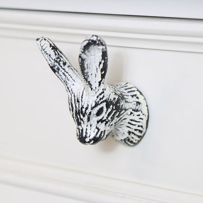 White Rabbit Head Drawer Knob