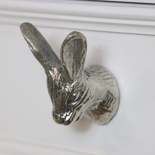  Silver Rabbit Head Drawer Knob 