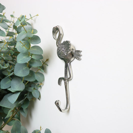  Silver Flamingo Wall Hook 