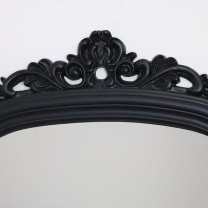 Tall Black Ornate Vintage Wall / Leaner Mirror 80cm x 180cm