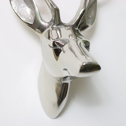  Silver Wall Mounted Stags Head 