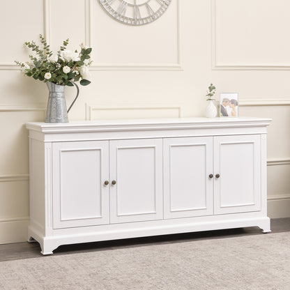 Large White 4 Door Sideboard - Daventry White Range