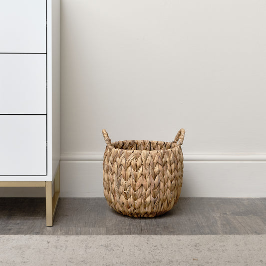  Woven Grass Storage Basket Planter - Small 