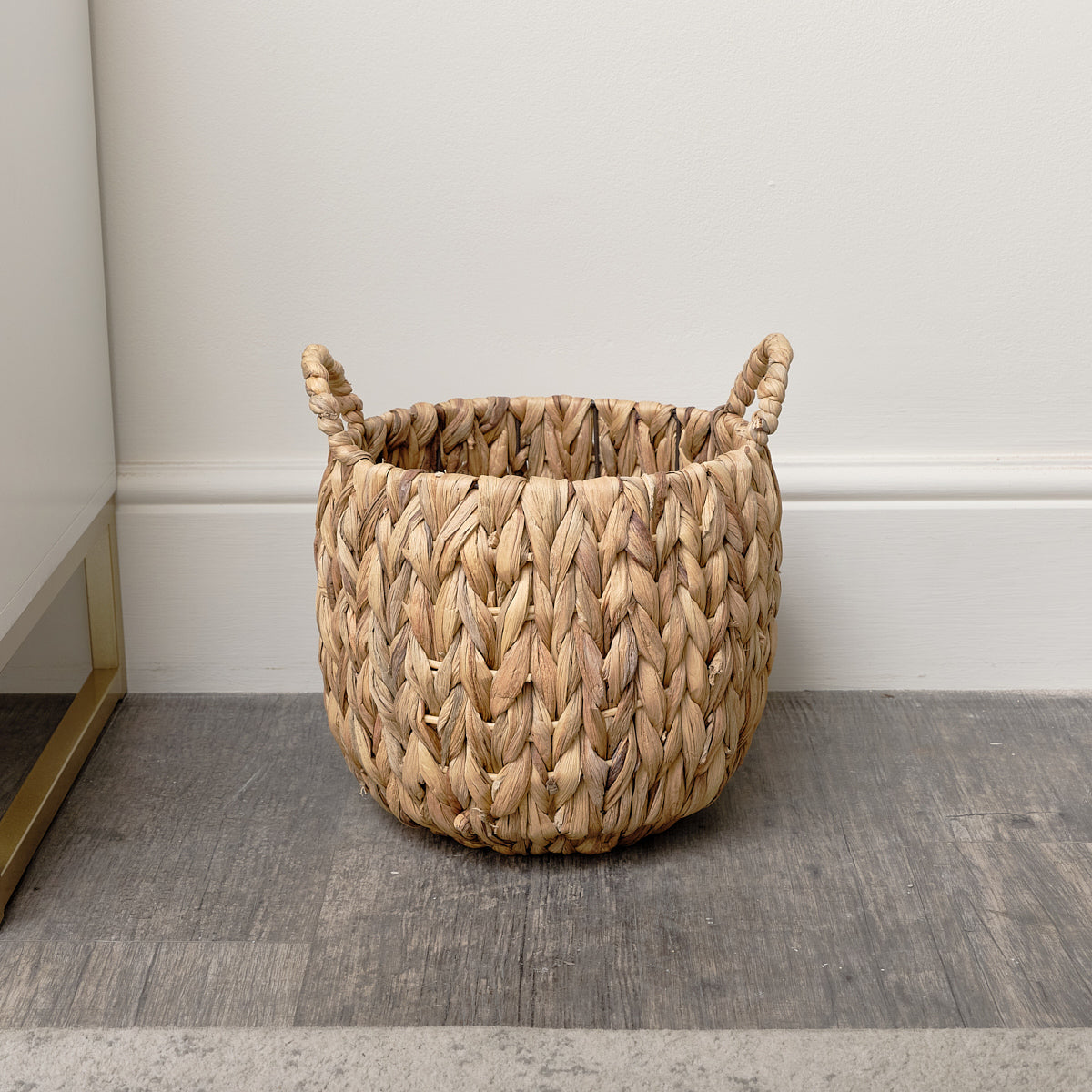 Woven Grass Storage Basket Planter - Small