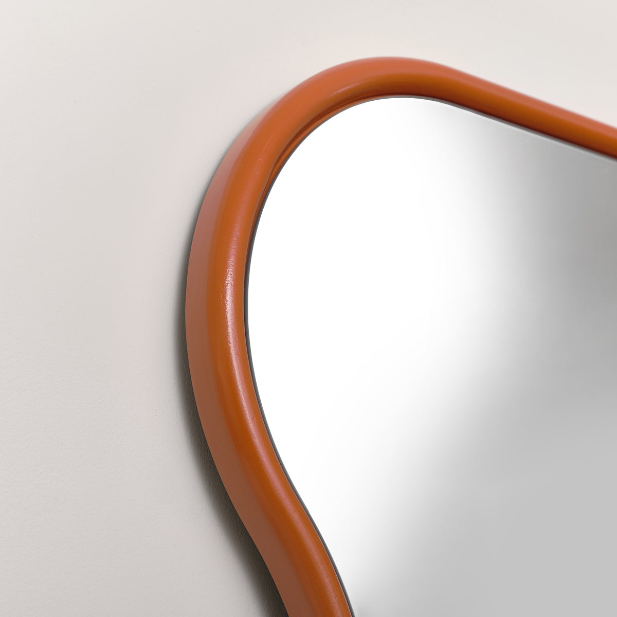 Orange Full Length Wave Mirror - 163cm x 80cm