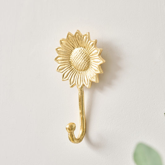  Gold Sunflower Wall Hook 