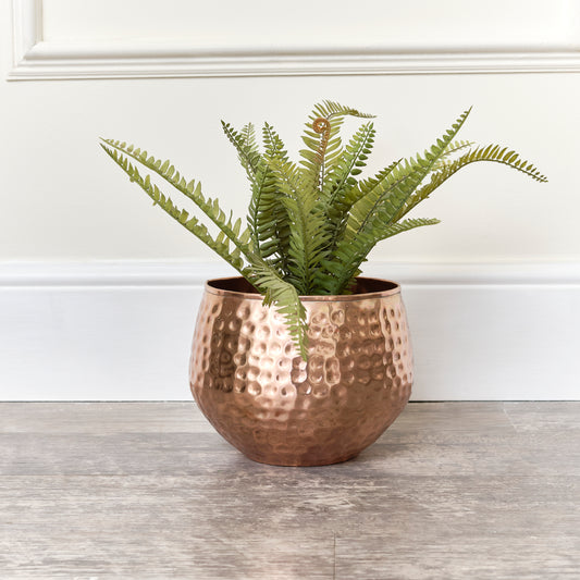  Copper Hammered Metal Planter 