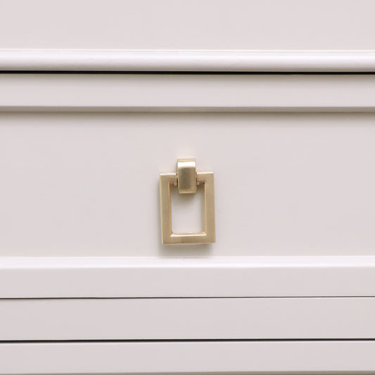  Brushed Gold Rectangle Drop Shape Pull Handle 
