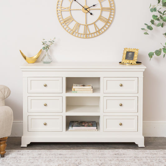  Large Ivory Wooden Sideboard Cabinet - Daventry Ivory Range 