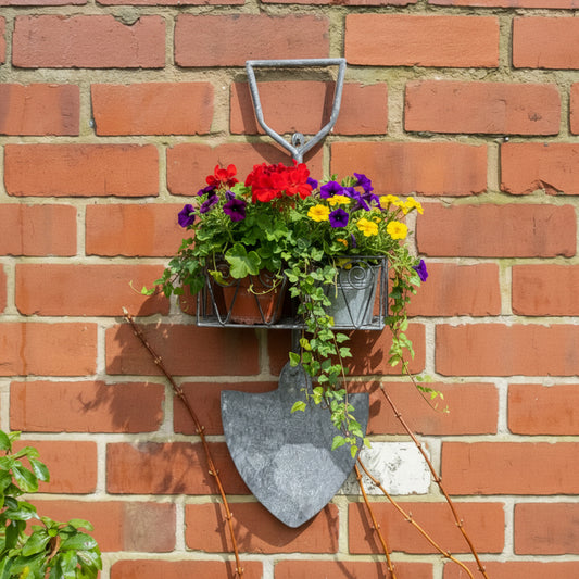  Rustic Shovel Style Metal Hanging Planter Pot 