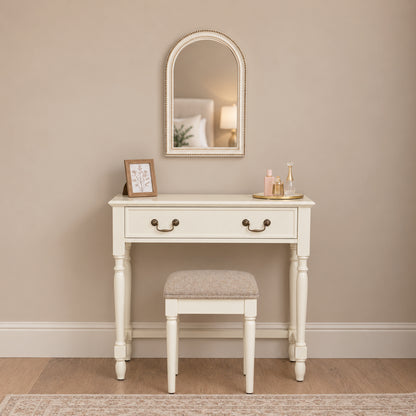 Ivory 2 Drawer Dressing Table & Stool Set - Charlotte Ivory Range