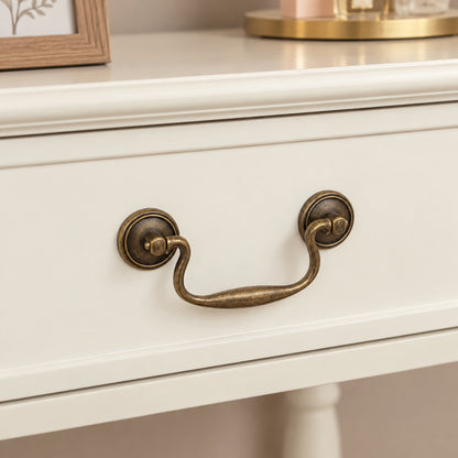 Ivory 2 Drawer Console / Dressing Table - Charlotte Ivory Range