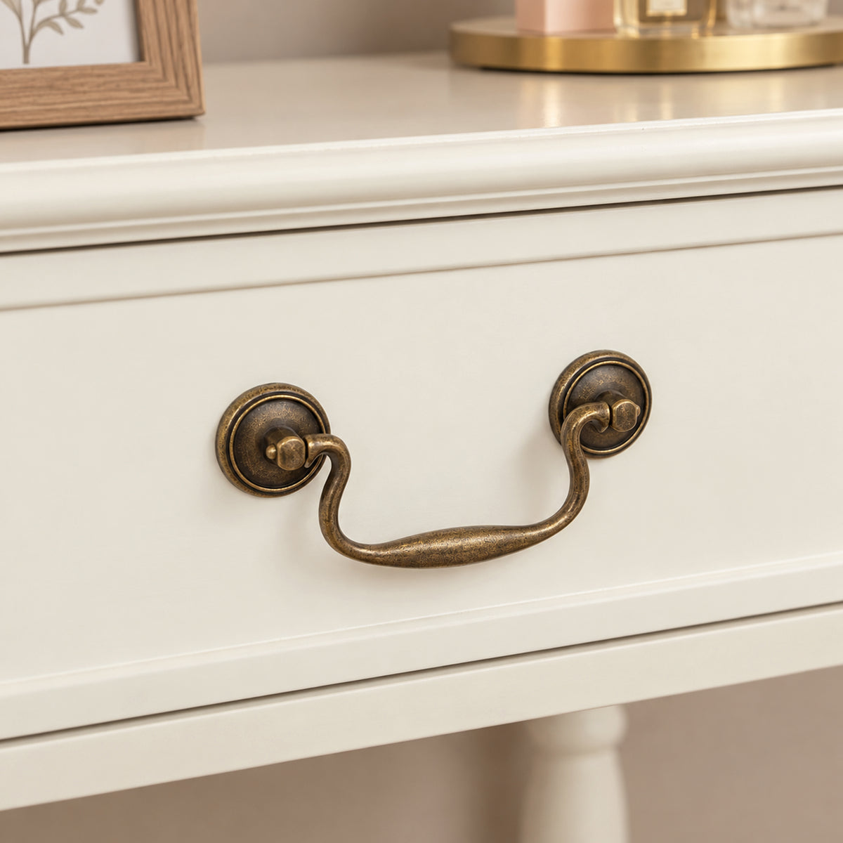 Ivory 2 Drawer Dressing Table & Stool Set - Charlotte Ivory Range