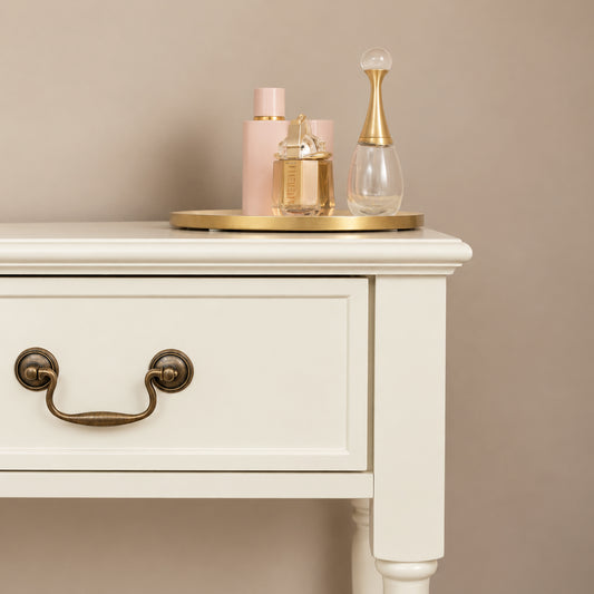  Ivory 2 Drawer Dressing Table & Stool Set - Charlotte Ivory Range 