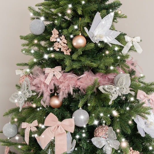  Large Pale Pink Feather Boa Christmas Garland - 182cm 