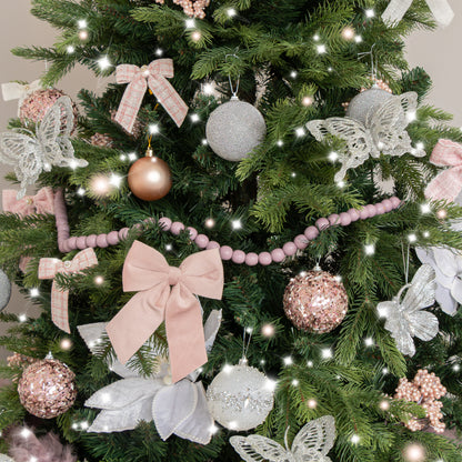 Lilac Purple Wooden Beaded Ball Garland Christmas Decoration - 150cm (1.5m / 59')