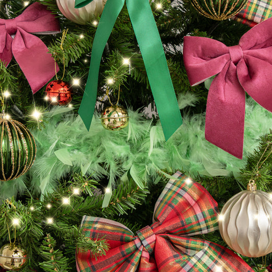  Large Pale Mint Green Feather Boa Christmas Garland - 182cm 