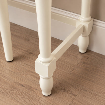 Ivory 2 Drawer Console / Dressing Table - Charlotte Ivory Range