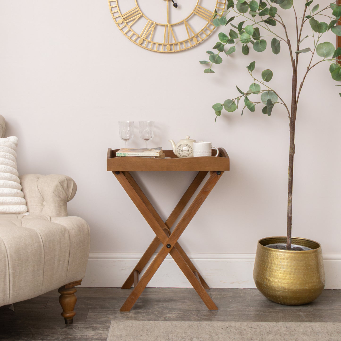 Rectangular Wooden Butler’s Tray Style Side Table - Ashwell Range