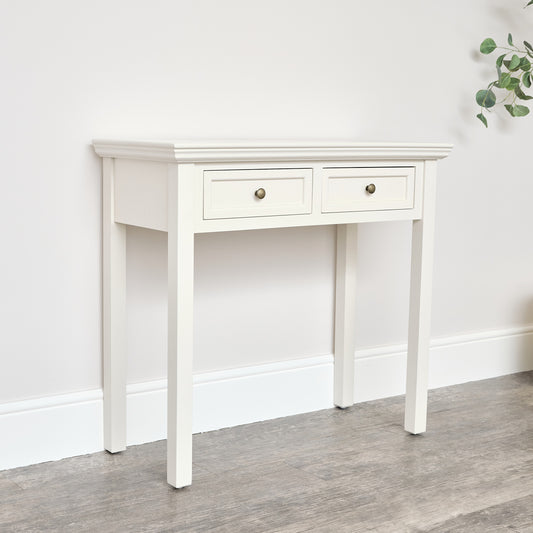  Ivory 2 Drawer Console / Dressing Table - Daventry Ivory Range 