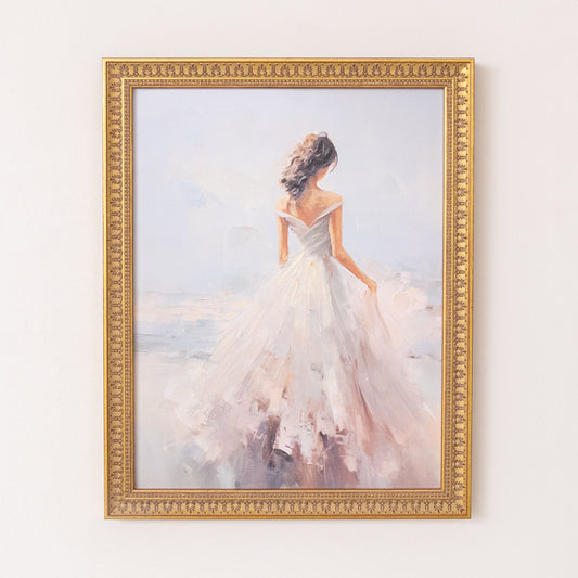  Large Vintage Princess Gold Framed Wall Print - 40cm x 50cm 
