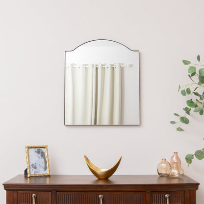 Matte Black Metal Framed Wall Mirror - 50cm x 65cm