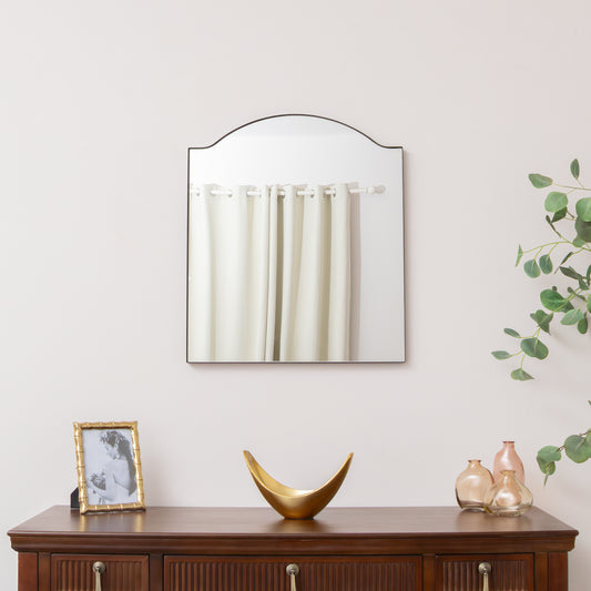  Matte Black Metal Framed Wall Mirror - 50cm x 65cm 