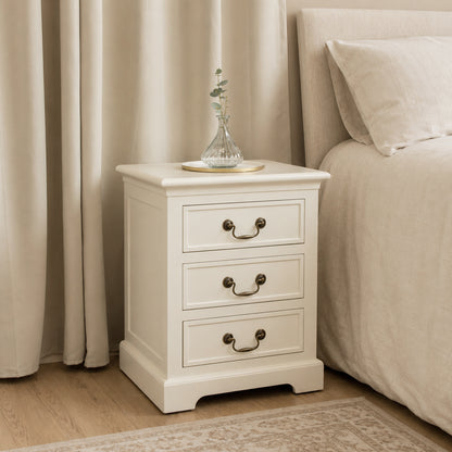 Ivory 2 Drawer Dressing Table Set & Pair of 3 Drawer Bedside Tables - Charlotte Ivory Range