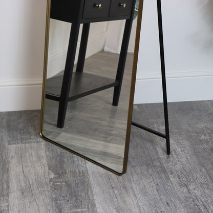 Gold Free Standing Cheval Mirror 155cm x 60cm