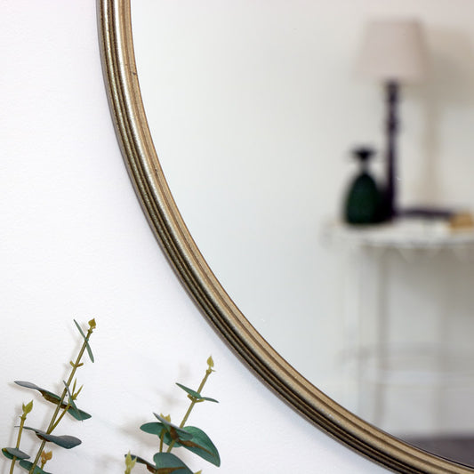  Large Round Gold Wall Mirror 70cm x 70cm 