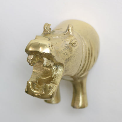 Gold Hippo Wall Hook