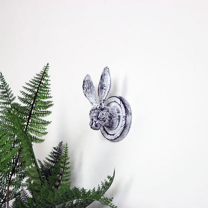 white hare wall hook