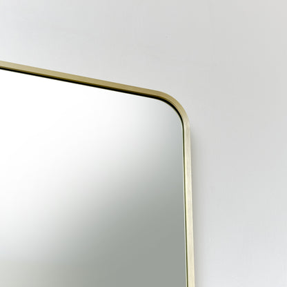 Large Gold Curved Framed Wall / Leaner Mirror 160cm x 80cm