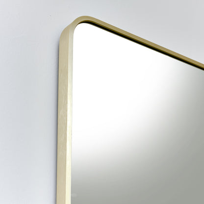 Large Gold Curved Framed Wall / Leaner Mirror 160cm x 80cm