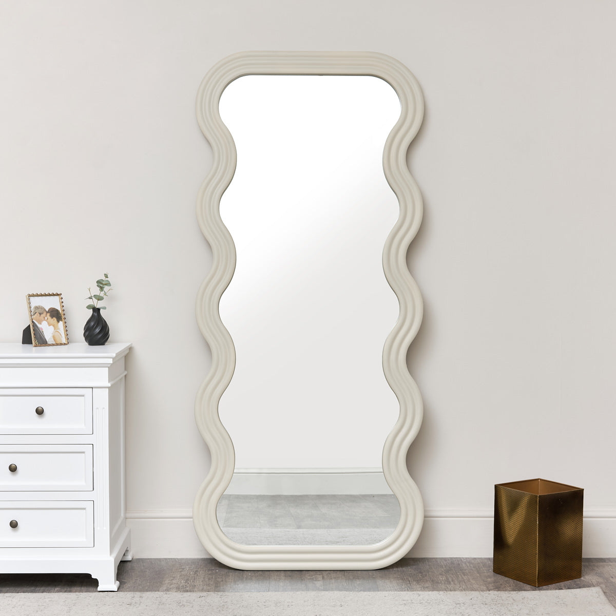 Full Length Wave Taupe Mirror