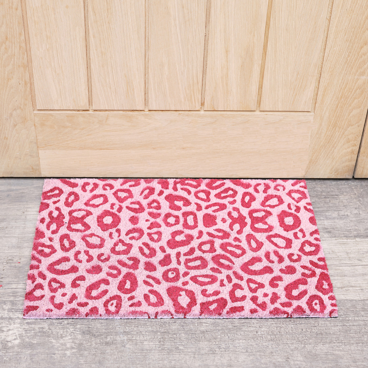 Pink Leopard Print Coir Door Mat – Windsor Browne