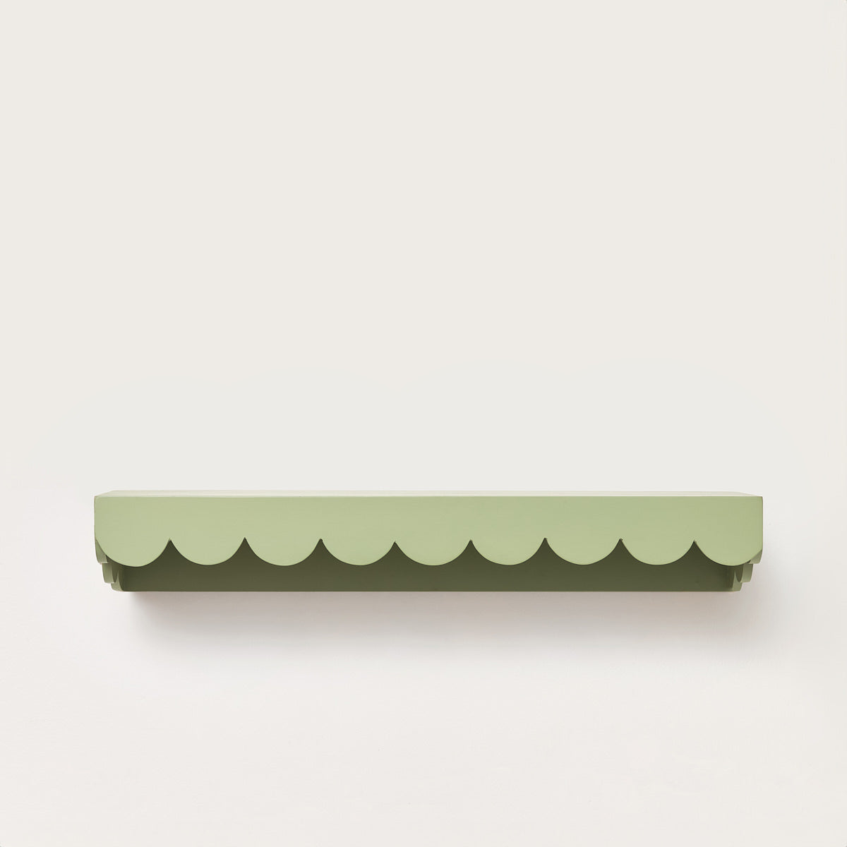 Green Scalloped Wall Storage Shelf - 61cm