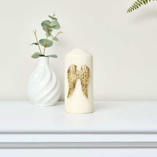  Gold Angel Wings Candle Pin 
