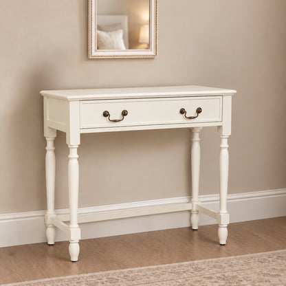 Ivory 2 Drawer Console / Dressing Table - Charlotte Ivory Range