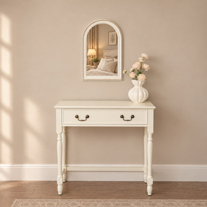Ivory 2 Drawer Console / Dressing Table - Charlotte Ivory Range